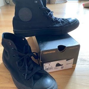 BRAND NEW All Black High Top Converse
